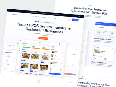 Tumbas - POS Features Page 💲 cashier clean clean design feature page features inner page landing page minimalist design point of sales pos pos website saas saas product saas website ui web web design website