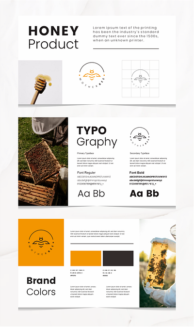 minimalist brand manual honey product brand manual design inspiration graphic design logo