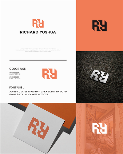 RY ambigram flipscript initial logo for architect ambigram design design inspiration graphic design illustration logo vector