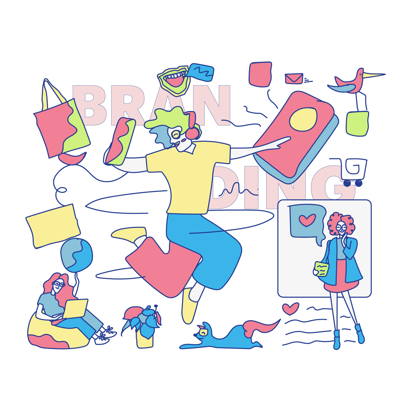 Funny Illustration flat illustration graphic design illustration ui