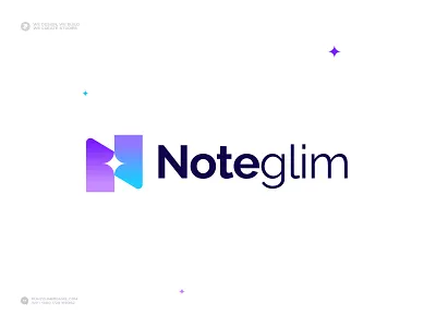 Logo, SaaS, AI, Note-Taking, Sparkle, Writing App, N logo ai branding document ecommerce logo logo designer logodesign modern logo monogram n logo note note taking app productivity reminder saas software sparkle tech logo tool writing