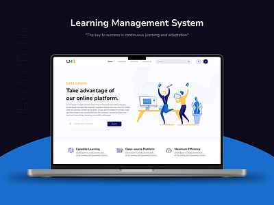 Learning Management System Website branding graphic design logo ui