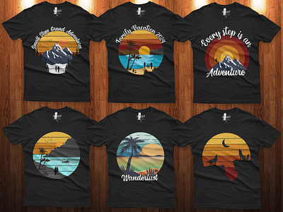 Round Outdoor Adventure T-shirt design. branding custom t shirt design formal t shirt graphic design illustration t shirt t shirt design tsh ui vintage t shirt