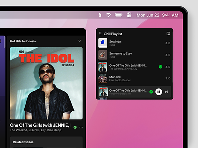 Spotify Miniplayer Playlist Component clean component concept design miniplayer modal music music player pause play player popup product product design spotify ui