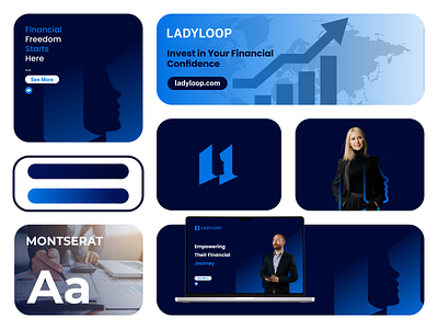 LadyLoop Finance Logo Design brand brand design branding bussines company consulting design finance financial graphic design icon lady logo mascot vector