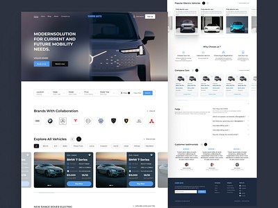 Car automobile vehicles website branding design dribble figma figmadesign lendingpage printers typography ui uiux ux uxwebsite webfollow website ui