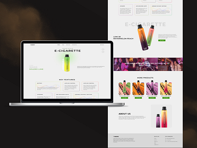 E-Cigarette website design animation branding design design kit e cigarette illustration motion graphics ui ui design ui kit ux ux design web design