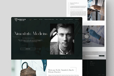 Nimestate Medicine website UI/UX design figma landing page luxury design luxury website ui ui ux ui ux designer ui ux website web design website