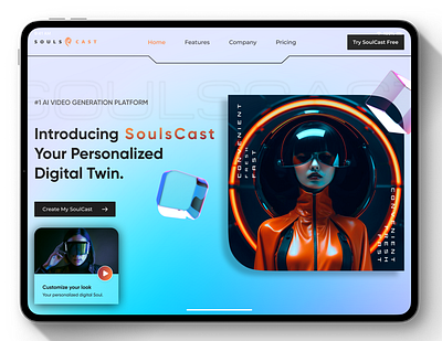 SoulsCast 3d ai animation design graphic design landing page logo motion graphics product design responsive design ui ux