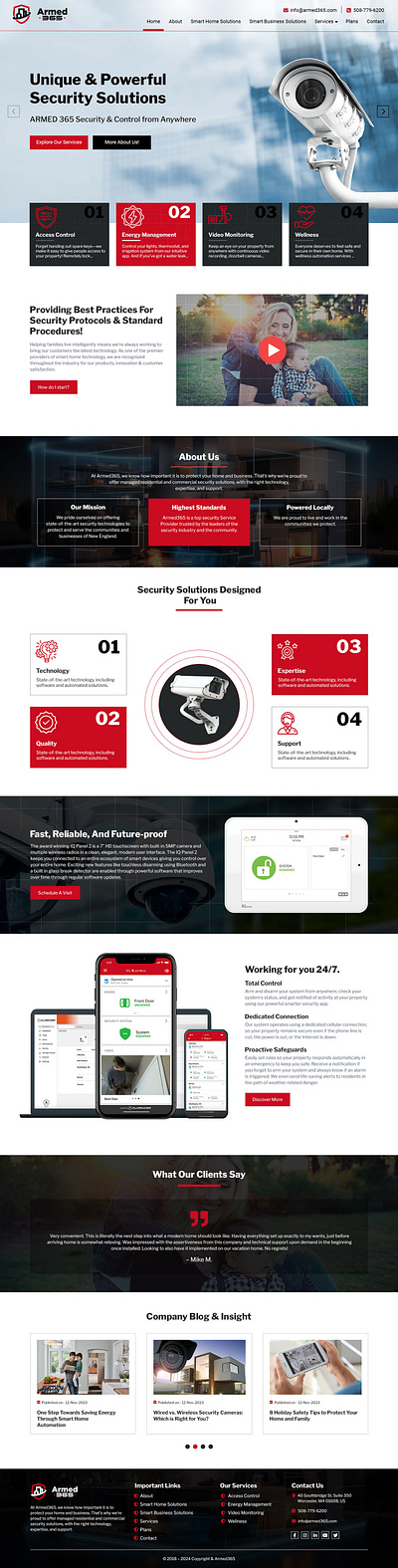 Security Devices Website Design design ui