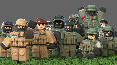 Cute Soldiers 3d
