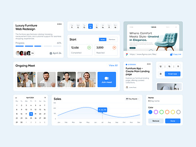 Web Design - Card UI kit for Task Management branding card figma landing page product design saas task management team app ui ui kit ui ux ux web web design web product web ui web ui kit website website ui kit