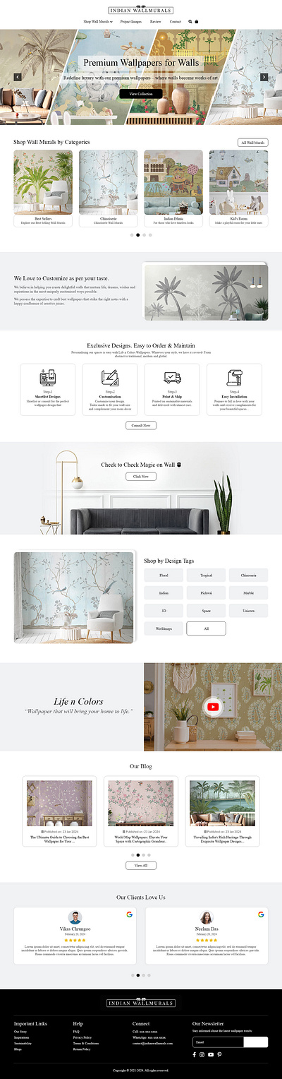 Wallpaper Website Design design ui