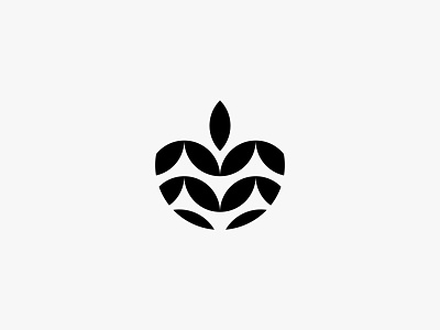 Fruit Restore farm fruit green icon leaf logo modern nature simple