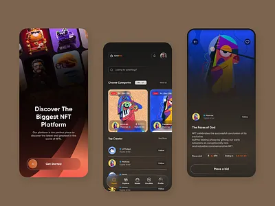 NFT Marketplace App app design figma nft ui user interface ux