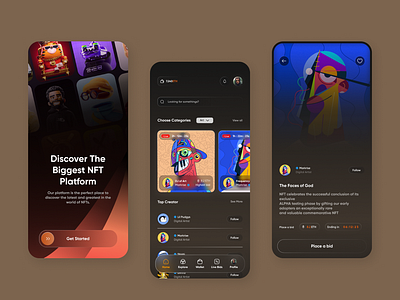 NFT Marketplace App app design figma nft ui user interface ux