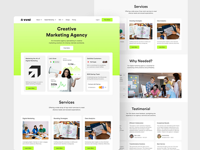 B2B Project - Digital Marketing Agency Website figma landig page ui user experience ux