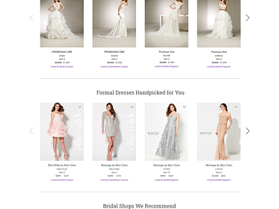 Bridal Dress Online Store Website Design design ui