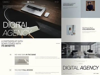 Ahensi - Digital Agency Landing Page agency company corporate digital elementor landing marketing page profile template theme ui webflow website wordpress