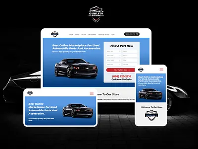 Auto Part Landing Page landiing page design website design