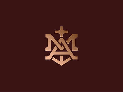 Logo monogram concept - "m" + "a" + anchor a anchor letter m