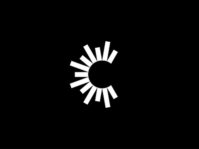 Logo concept - "C" + shining rays c letter rays shining