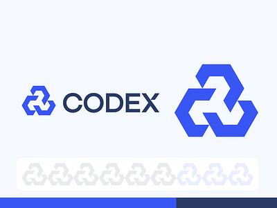 CODEX logo identity brand logo branding c logo code logo hexagon logo identity logo logo design logo mark logotype minimal logo web logo x logo