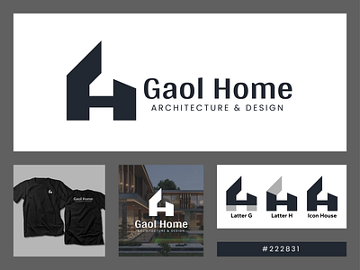 Gaol Home Logo architecture logo brand identity branding graphic design house logo interior logo latter g latter h logo logo visual identity