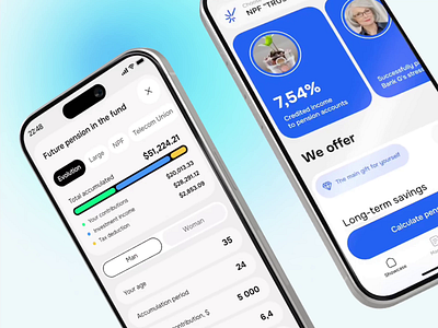 Retirement Fund Management App Concept app design finance fund interface mobile app pension ui ux