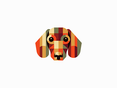 Geometric Dachshund Logo abstract branding dachshund design dog emblem geometric icon identity illustration logo mark modern pet premium puppy symbol vector vet wiener