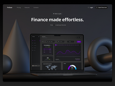 SaaS Financial Platform Landing Page daily dashboard finance fintech landing landing page landing page design landingpage saas ui ui ux uidesign user interface ux web web design webdesign website website design websitedesign