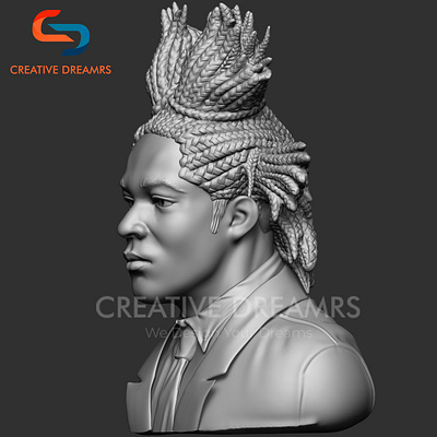 3D Character design of man with a braid hairstyle 3d 3d character design 3d design 3d designing 3d grey model 3d man character 3d model 3d modeling 3d rendering 3d render braids character designing grey model man man character man character with braids modeling printing character printing model visualization