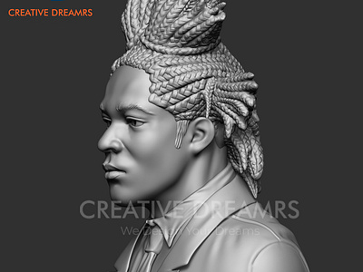 3D Character design of man with a braid hairstyle 3d 3d character design 3d design 3d designing 3d grey model 3d man character 3d model 3d modeling 3d rendering 3d render braids character designing grey model man man character man character with braids modeling printing character printing model visualization