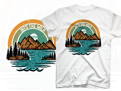Wild adventure mountain vector art t shirt design adventure begins