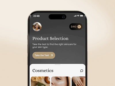 Personal beautician at your fingertips, cosmetic e-com concept app cosmetic design e commerce interface mobile app ui ux