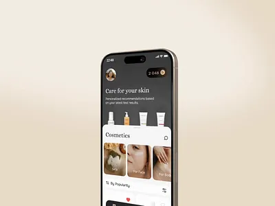 Personal beautician at your fingertips, cosmetic e-com concept app cosmetic design e commerce interface mobile app ui ux