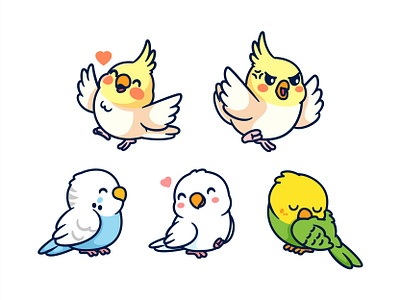 Bird 🦜 animal bird birds character cockatiel cute dove icon illustration love parakeet wings zoo