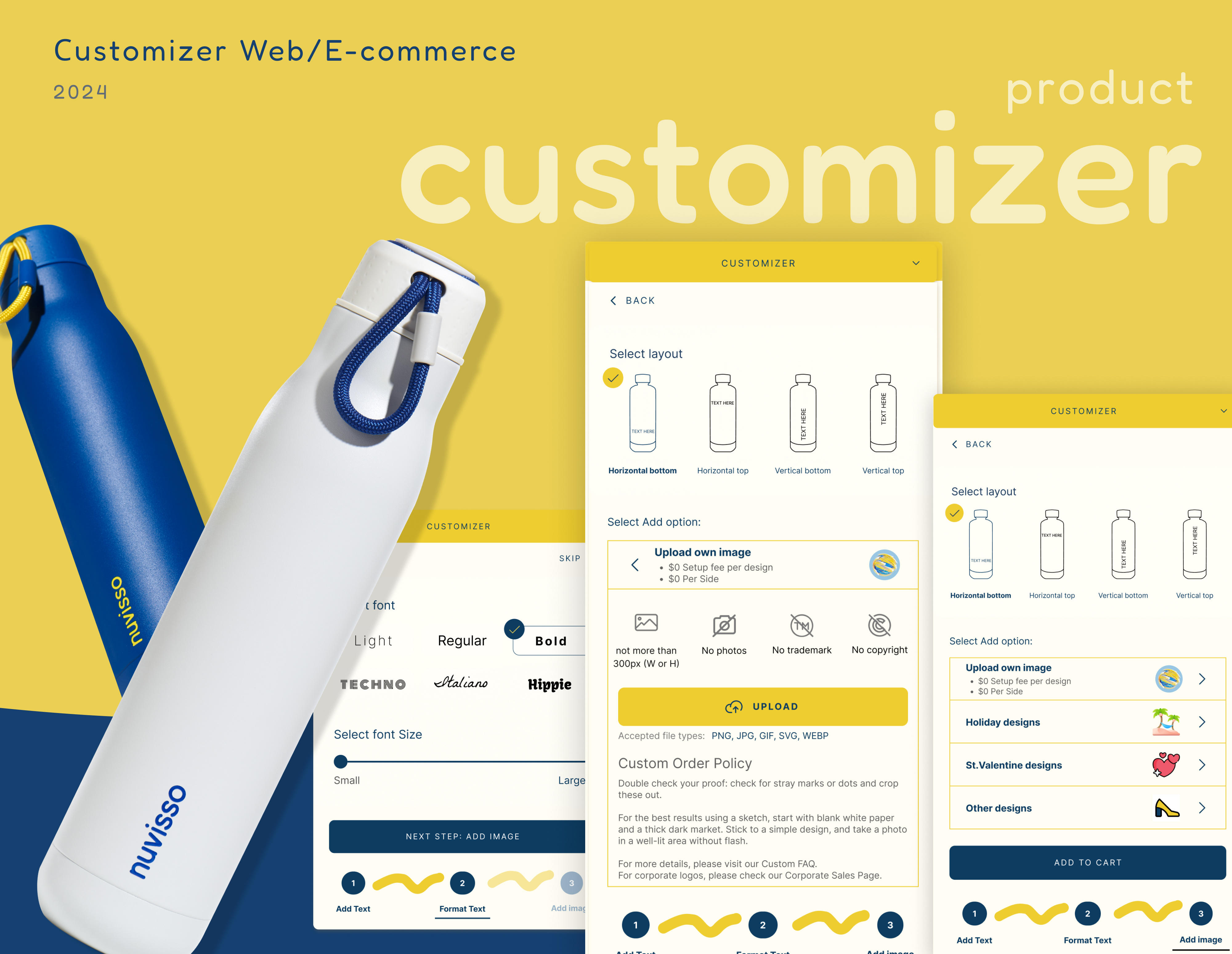 Example of Premium Bottle Customizer /Nuvisso
