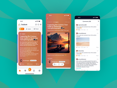 Soulbook mobile app design app app design community community app mobile mobile app mobile app design mobile design social media app social media design