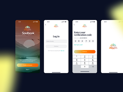 Soulbook mobile app design app app login login mobile app mobile app design mobile login register social media app