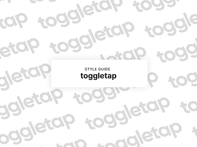 Style Guide - toggletap autolayout figma style guide typography uiux web agency
