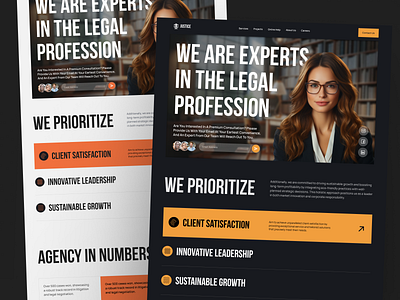 Web Site for Lawyer Agency animation landing page lawyer agency ui ux web site
