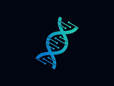 DNA Genetic Science Technology Logo bio biology cell chromosome design digital dna futuristic gene genetic genome graphic design helix lab logo logo design modern science scientific technology