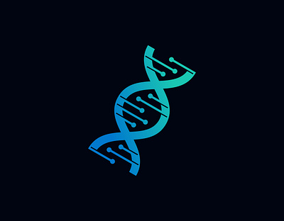 DNA Genetic Science Technology Logo bio biology cell chromosome design digital dna futuristic gene genetic genome graphic design helix lab logo logo design modern science scientific technology