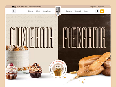 Shop for GOM Owczarek Bakery animation bakery banner branding brown desktop e commerce ecommerce food graphic design mobile motion shop typography ui ux web web design website