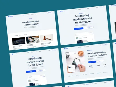 Finwealth - Fintech Website UI Kit finance fintech home page landing page pixlayer saas ui ui8 ux web design website