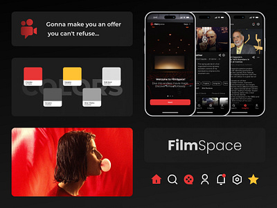 FilmSpace Moodboard app case study design moodboard product design ui ux