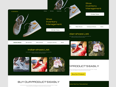 Shoes Website UI Design brand ui design commerce shoes interface shoes website ui user interface ux design web ui design