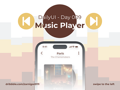 #DailyUI Challenge Day 9: Music Player app ui ux