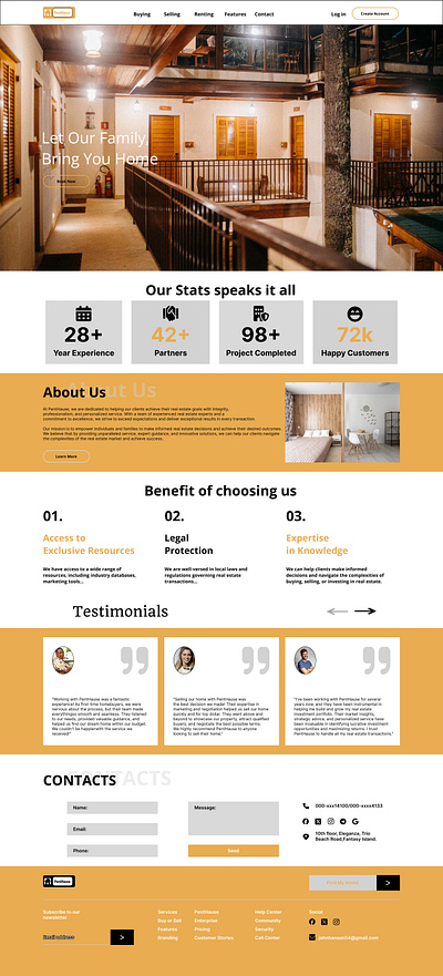 Landing Page for a Real estate Project figma graphic design logo ui ui design web design